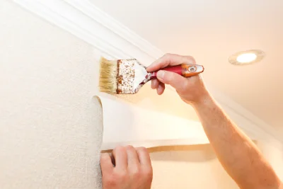 Pose de papier peint à Parnans — revêtements muraux et toiles de verre